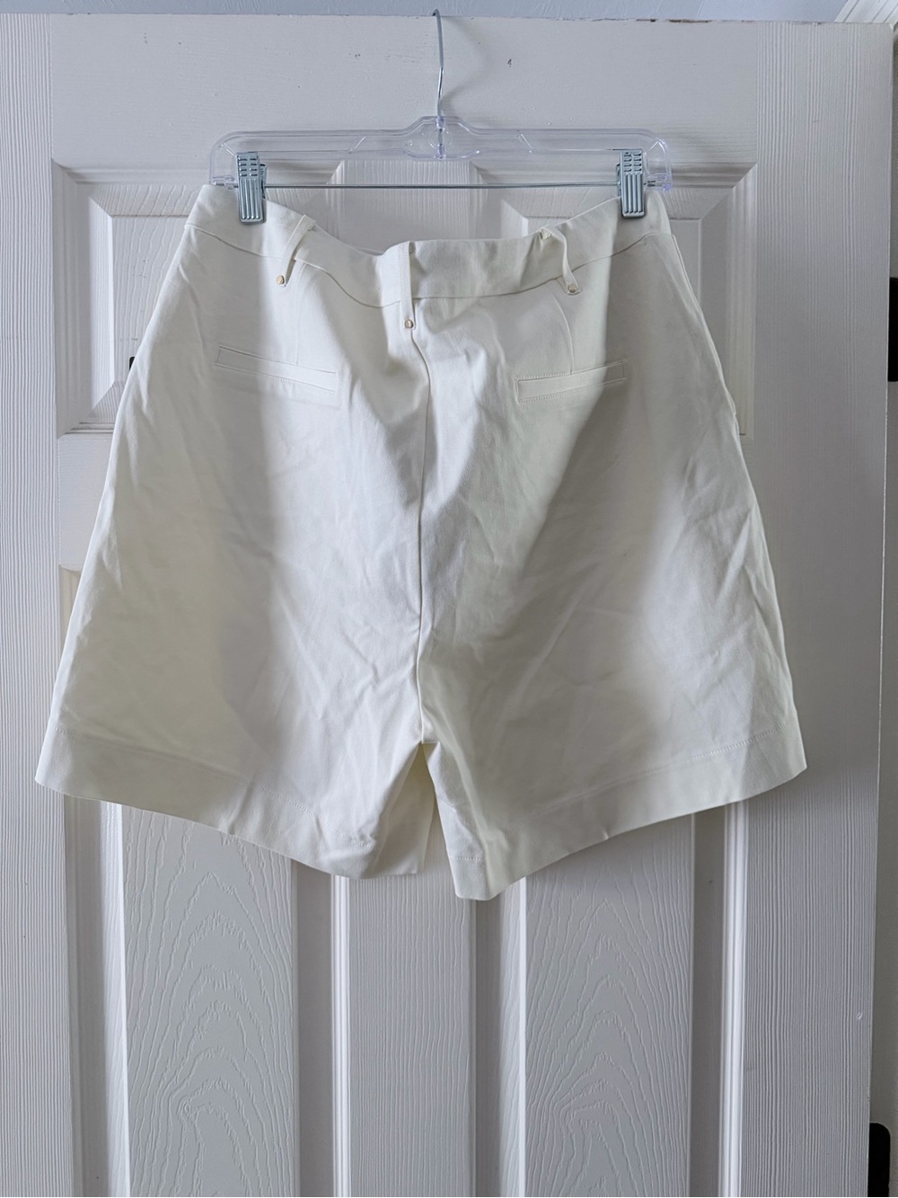 Lysse High-Waist Cream Tailored Bermuda Shorts - Picture 3 of 5